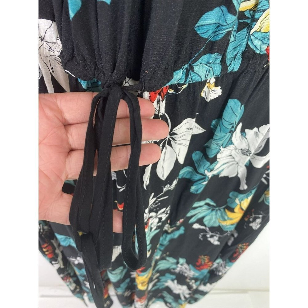 City Chic Size XXL 24 Women's Maxi Dress Sleeveless Black Floral - Picture 6 of 8